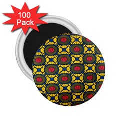 African Textiles Patterns 2 25  Magnets (100 Pack) 