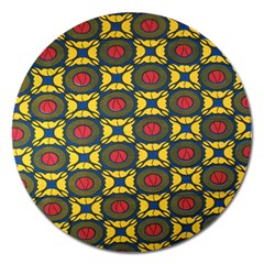 African Textiles Patterns Magnet 5  (round) by Mariart