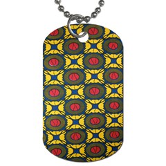 African Textiles Patterns Dog Tag (two Sides) by Mariart