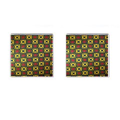 African Textiles Patterns Cufflinks (square) by Mariart