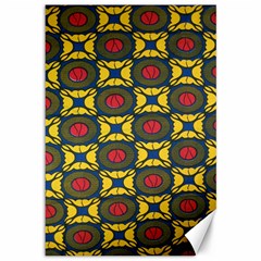 African Textiles Patterns Canvas 12  X 18   by Mariart