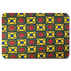 African Textiles Patterns Large Doormat  by Mariart