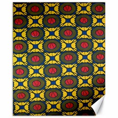 African Textiles Patterns Canvas 11  X 14   by Mariart