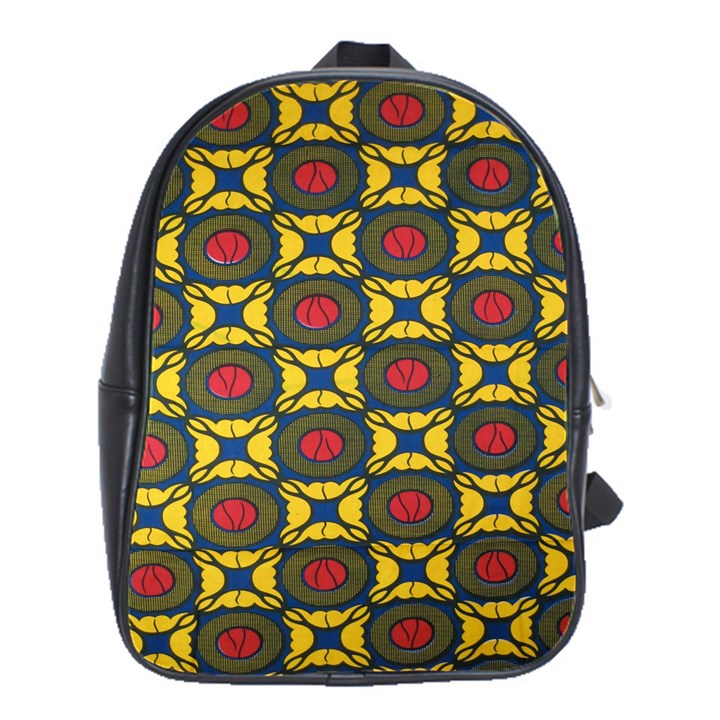 African Textiles Patterns School Bag (Large)