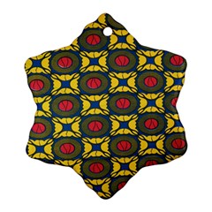 African Textiles Patterns Snowflake Ornament (two Sides) by Mariart