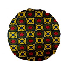 African Textiles Patterns Standard 15  Premium Round Cushions