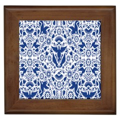 Birds Fish Flowers Floral Star Blue White Sexy Animals Beauty Framed Tiles by Mariart