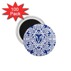 Birds Fish Flowers Floral Star Blue White Sexy Animals Beauty 1 75  Magnets (100 Pack) 