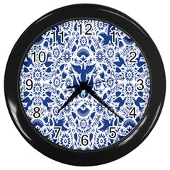 Birds Fish Flowers Floral Star Blue White Sexy Animals Beauty Wall Clocks (black)