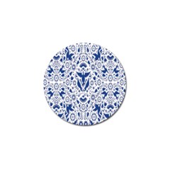 Birds Fish Flowers Floral Star Blue White Sexy Animals Beauty Golf Ball Marker (4 Pack)