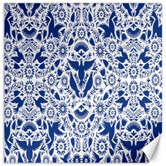 Birds Fish Flowers Floral Star Blue White Sexy Animals Beauty Canvas 20  X 20   by Mariart