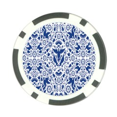 Birds Fish Flowers Floral Star Blue White Sexy Animals Beauty Poker Chip Card Guard (10 Pack)