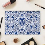 Birds Fish Flowers Floral Star Blue White Sexy Animals Beauty Cosmetic Bag (Large)  Back