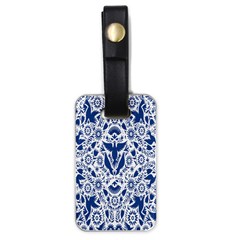 Birds Fish Flowers Floral Star Blue White Sexy Animals Beauty Luggage Tags (one Side)  by Mariart