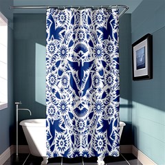 Birds Fish Flowers Floral Star Blue White Sexy Animals Beauty Shower Curtain 36  X 72  (stall)  by Mariart