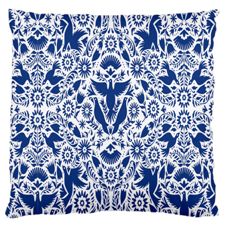 Birds Fish Flowers Floral Star Blue White Sexy Animals Beauty Large Cushion Case (One Side)