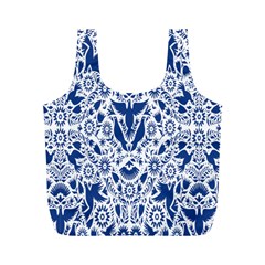 Birds Fish Flowers Floral Star Blue White Sexy Animals Beauty Full Print Recycle Bags (m) 