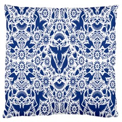 Birds Fish Flowers Floral Star Blue White Sexy Animals Beauty Large Flano Cushion Case (one Side) by Mariart