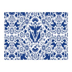 Birds Fish Flowers Floral Star Blue White Sexy Animals Beauty Double Sided Flano Blanket (mini)  by Mariart