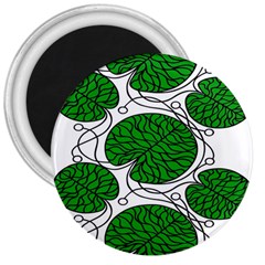 Bottna Fabric Leaf Green 3  Magnets