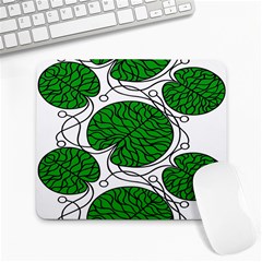 Bottna Fabric Leaf Green Large Mousepads by Mariart