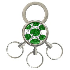 Bottna Fabric Leaf Green 3-ring Key Chains by Mariart