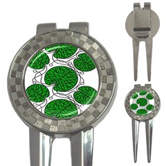 Bottna Fabric Leaf Green 3-in-1 Golf Divots