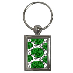 Bottna Fabric Leaf Green Key Chains (rectangle)  by Mariart