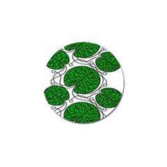 Bottna Fabric Leaf Green Golf Ball Marker