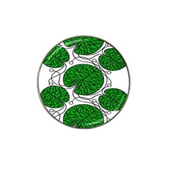 Bottna Fabric Leaf Green Hat Clip Ball Marker