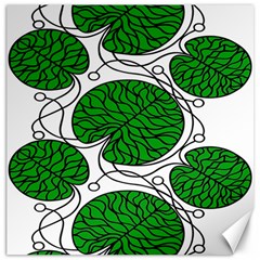 Bottna Fabric Leaf Green Canvas 12  X 12   by Mariart