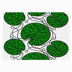 Bottna Fabric Leaf Green Large Glasses Cloth (2-side) by Mariart