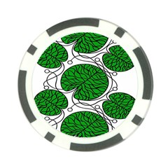 Bottna Fabric Leaf Green Poker Chip Card Guard by Mariart