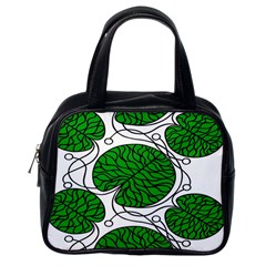 Bottna Fabric Leaf Green Classic Handbags (one Side) by Mariart