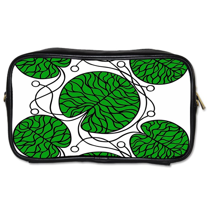 Bottna Fabric Leaf Green Toiletries Bags 2-Side