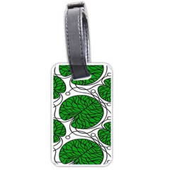 Bottna Fabric Leaf Green Luggage Tags (one Side)  by Mariart