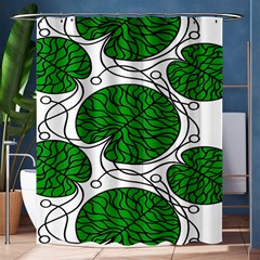 Bottna Fabric Leaf Green Shower Curtain 60  X 72  (medium)  by Mariart