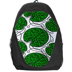 Bottna Fabric Leaf Green Backpack Bag by Mariart