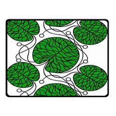 Bottna Fabric Leaf Green Double Sided Fleece Blanket (small)  by Mariart