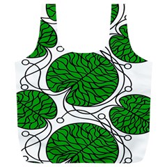 Bottna Fabric Leaf Green Full Print Recycle Bags (l)  by Mariart