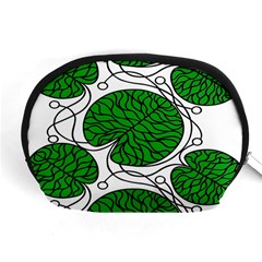 Bottna Fabric Leaf Green Accessory Pouches (medium)  by Mariart