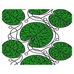 Bottna Fabric Leaf Green Double Sided Flano Blanket (medium) 