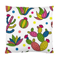 Cactus Seamless Pattern Background Polka Wave Rainbow Standard Cushion Case (one Side) by Mariart