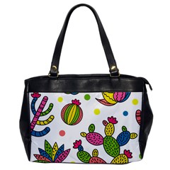 Cactus Seamless Pattern Background Polka Wave Rainbow Office Handbags by Mariart