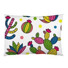 Cactus Seamless Pattern Background Polka Wave Rainbow Pillow Case (two Sides)