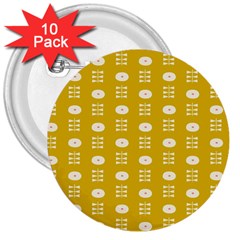 Circle Polka Chevron Orange Pink Spot Dots 3  Buttons (10 Pack)  by Mariart