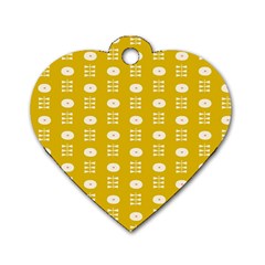 Circle Polka Chevron Orange Pink Spot Dots Dog Tag Heart (two Sides) by Mariart