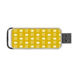 Circle Polka Chevron Orange Pink Spot Dots Portable USB Flash (One Side) Front