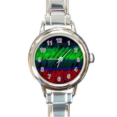 Cells Rainbow Round Italian Charm Watch