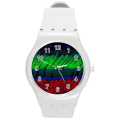 Cells Rainbow Round Plastic Sport Watch (m) by Mariart